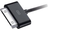 Duracell USB5011A 30-pin naar USB laadkabel/datakabel/sync-kabel 1 meter MFI Apple-gecertificeerd - zwart - thumbnail