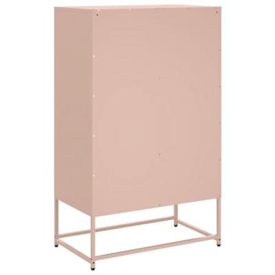 Hoge kast 68x39x111,5 cm staal roze