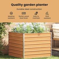 Verhoogde plantenbak Licht Bruin 100 x 100 x 77 cm - thumbnail