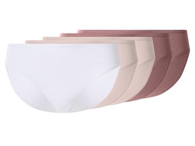 esmara Set van 5 dames onderbroeken (roze/wit, S (36/38))