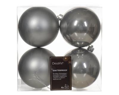 Kerstbal kunststof d10 cm mgrs 4st kerst Decoris - Decoris Kerstbal kunststof d10 cm mgrs 4st kerst Decoris - Decoris