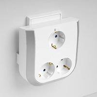 REV 0020330112-EF 3-voudig Stopcontactsplitter Wit - thumbnail