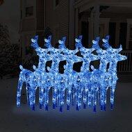 VidaXL Kerstrendieren 6 st 240 led's acryl blauw - thumbnail
