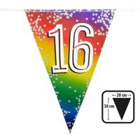 Vlaggenlijn Cijfer 16 Regenboog Met Sterren (6m) - thumbnail