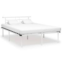 vidaXL Bedframe metaal wit 160x200 cm - thumbnail