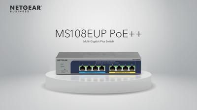 NETGEAR MS108EUP PoE Switch 8 Port Multi-Gig LAN Switch Ultra60 PoE++ 230W Plus