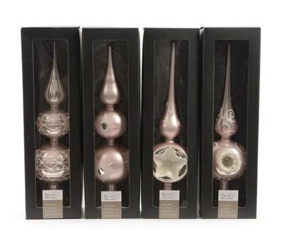 Piek glas groot Ø8x31cm poeder roze