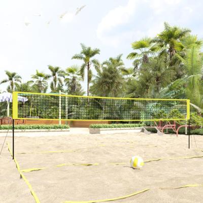 VidaXL Volleybalnet 823x244 cm pe-stof geel en zwart VidaXL Volleybalnet 823x244 cm pe-stof geel en zwart