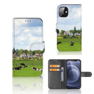 Apple iPhone 12 Mini | Telefoonhoesje | Met pasjeshouder | Koeien Apple iPhone 12 Mini | Telefoonhoesje | Met pasjeshouder | Koeien