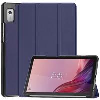 Lunso - Lenovo Tab M9 (9 inch) - Tri-Fold Bookcase hoes - Donkerblauw - thumbnail