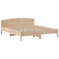 Bed met boekenkast zonder matras massief grenenhout 180x200 cm - thumbnail