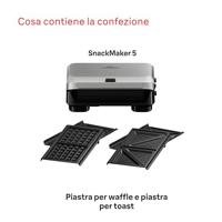 Grill - BRAUN - Sandwich Maker 5 SM5005 - 800 W - Roestvrij staal / Zwart - thumbnail