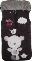 Gamberritos voetenzak Baby Love 105 x 50 cm zwart - thumbnail
