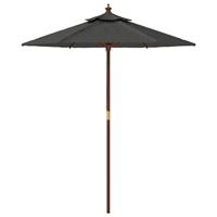 VidaXL Parasol met houten paal 196x231 cm antracietkleurig - thumbnail
