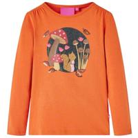 VidaXL Kindershirt met lange mouwen 92 oranjebruin - thumbnail