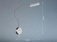 Fischer & Honsel Bed leeslampRaik met wand bevestiging - 30603 - thumbnail