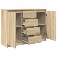 Dressoir met lades 100,5x35x76cm spaanplaat sonoma eikenkleurig - thumbnail