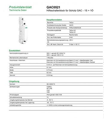 Schneider Electric GAC0521 Hulpcontactblok voor bescherming 1 stuk(s)