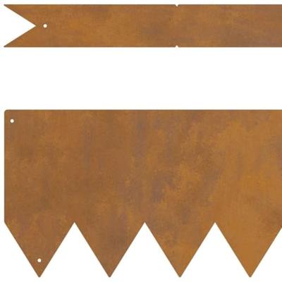 VidaXL Tuinrand 50 pcs bruin 100 x 0.05 x 20 cm cortenstaal