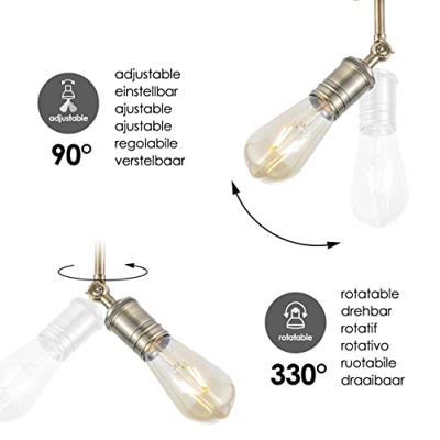 Light depot - opbouwspot Spy 2 lichts - vintage - Outlet Light depot - opbouwspot Spy 2 lichts - vintage - Outlet