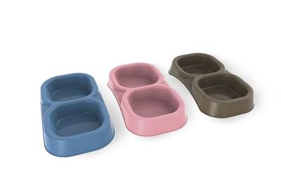 Bama Pet Dubbele Voederbak 21x11.5x3 cm Diverse Kleuren