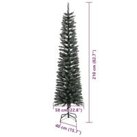 VidaXL Kunstkerstboom met 300 led groen 210 cm pvc en plastic en staal - thumbnail