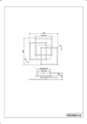 Trio PlafonnièreMobile 42cm grijs - R62883107