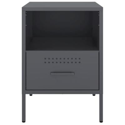 Nachtkastje 36x39x50,5 cm staal antracietkleurig