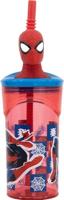 Beker met Rietje Spider-Man CZ11338 3D - thumbnail