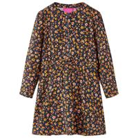 Kinderjurk met lange mouwen 104 marineblauw - thumbnail