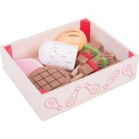 Bigjigs houten kistje met vleeswaren, 9 dlg. - thumbnail