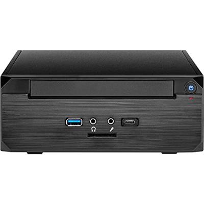Inter-Tech itx mw-02 ii htpc behuizing (zwart | 1x usb-a | 1x usb-c)