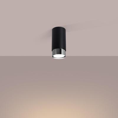 Plafondlamp NERO 12,5 zwart/chroom