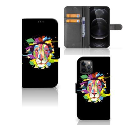 Apple iPhone 12 Pro Max Leuk Hoesje Lion Color Apple iPhone 12 Pro Max Leuk Hoesje Lion Color