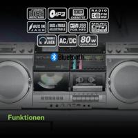Muse M-380GBS - Ghettoblaster met, FM, CD, cassette, USB, SD, 80 Watt - thumbnail