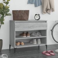 VidaXL Schoenenkast 70x36x60 cm bewerkt hout sonoma grijs - thumbnail