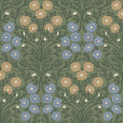 Dutch Wallcoverings Ekbacka - Bellis Green - Groen