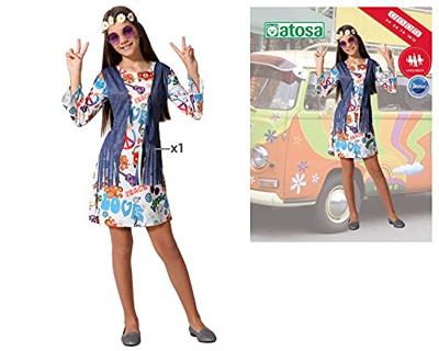 Kostuums voor Kinderen Hippie - Maat: 3-4 Jaar - Maat: 3-4 Jaar