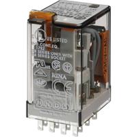 Finder Serie 55 - industrieel relais, 24 VAC, 4 contacten, 5 A, knop + LED - thumbnail