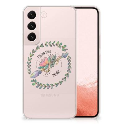 Samsung Galaxy S22 Telefoonhoesje met Naam Boho Dreams Samsung Galaxy S22 Telefoonhoesje met Naam Boho Dreams