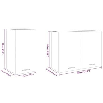 8-delige Keukenkastenset Lyon bewerkt hout sonoma eikenkleurig