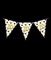 Vlaggenlijn Celebration 70 Jaar Wit/Goud/Zwart - thumbnail