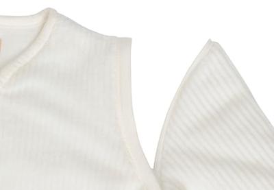 Jollein slaapzak met afritsbare mouw Rond Rib Ivory-70 cm