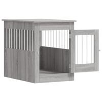 VidaXL Hondenbench 55 x 80 x 68 cm bewerkt hout grijs sonoma - thumbnail