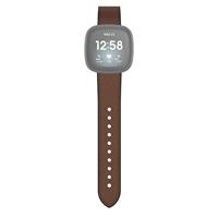Hama Polsband Voor Fitbit Versa 3/Sense Horlogebandje Van Leer En Silic. Bruin - thumbnail