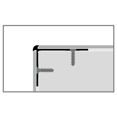 Küberit - Trapneusprofiel recht 871 t.b.v. 3mm PVC zwart - 250 cm
