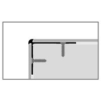 Küberit - Trapneusprofiel recht 871 t.b.v. 3mm PVC zwart - 250 cm - thumbnail
