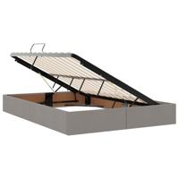 Opbergbed met matras met matras Taupe 140 x 200 cm Bewerkt hout - thumbnail