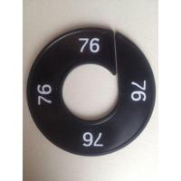 Maatring 9cm zwart/wit 76 - thumbnail