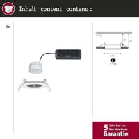 Paulmann 92449 LED-plafondlamp, LED-inbouwlamp 6 W Wit (mat) - thumbnail